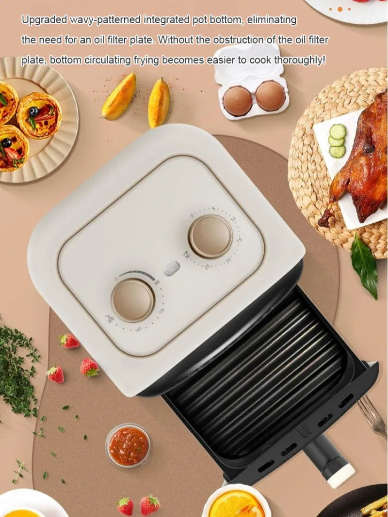 2025 6L air fryer large capacity multifunctional air fryer fully automatic all-in-one machine square oil-free Quick Bake Fryer