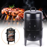 3-in-1 BBQ Grill – Smoker, Griller, Braiser with Large Capacity and Adjustable Wind Power