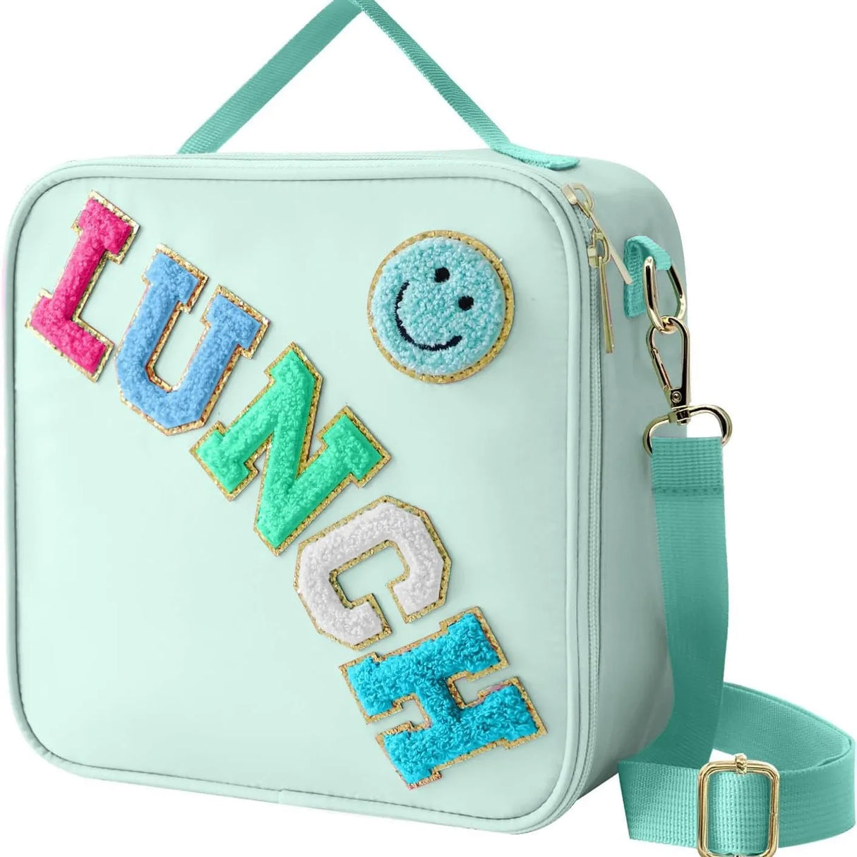 Lunch Bag Insulated  Aluminum Film Lunch Box With Adjustable Shoulder Strap Reusable Lunch Tote Bag for Work Picnic Camping