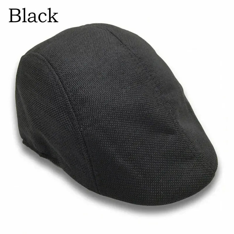 Men Berets Cap British Style 2024 New Autumn Summer Linen Hats Fashion Flat Caps Classic Vintage Cabbie Cap Chapeau Homme