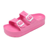 Eyriphy Adjustable Buckle Women Sandals Thick Sole Open Toe House Sandals Pillow Sandals With Arch Support Cozy Casual Sandals