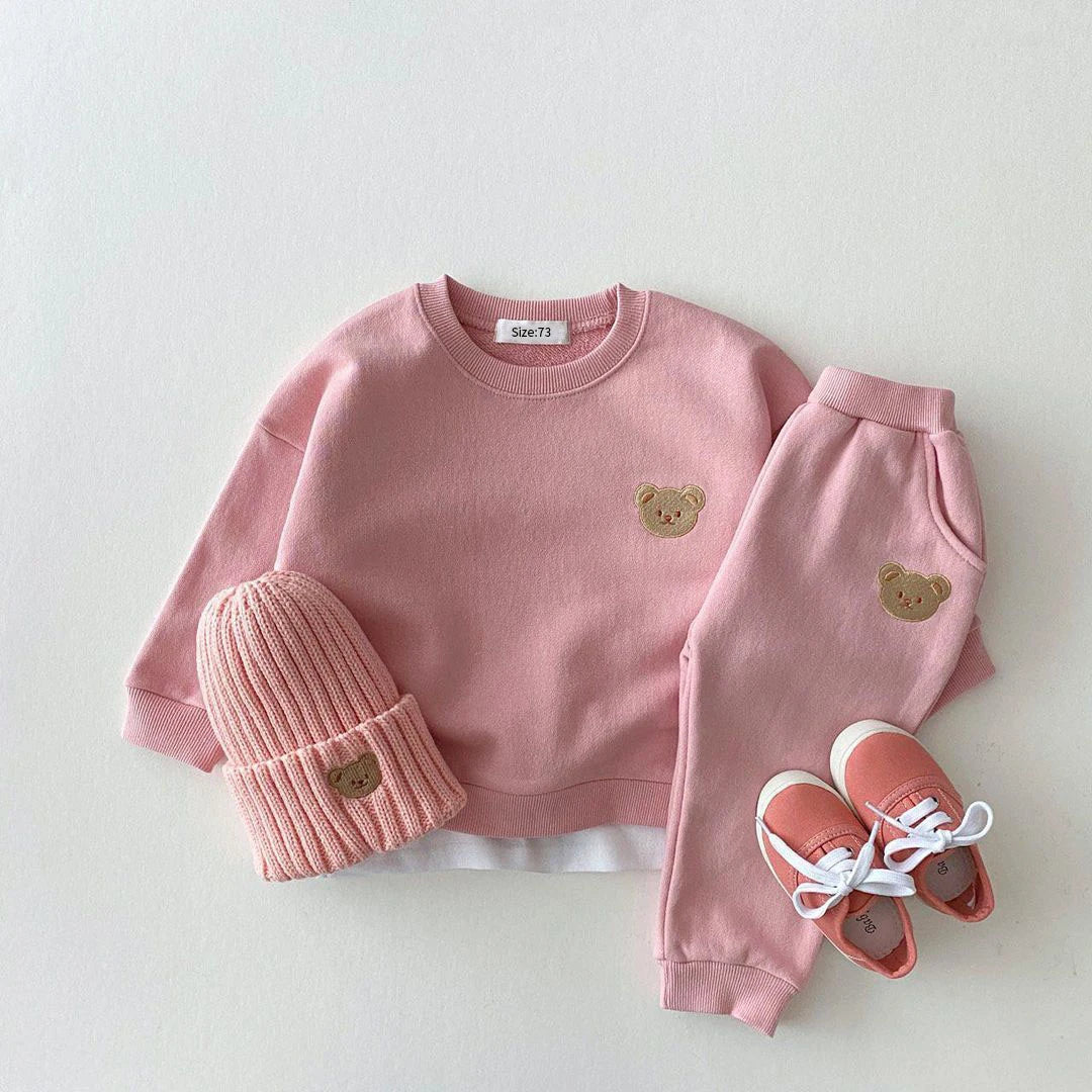 Kids Baby Girls Boys Clothes Costume Long sleeve Hooded Tracksuit Tops Pants Children Spring Outfits Baby Set infantil Newborn