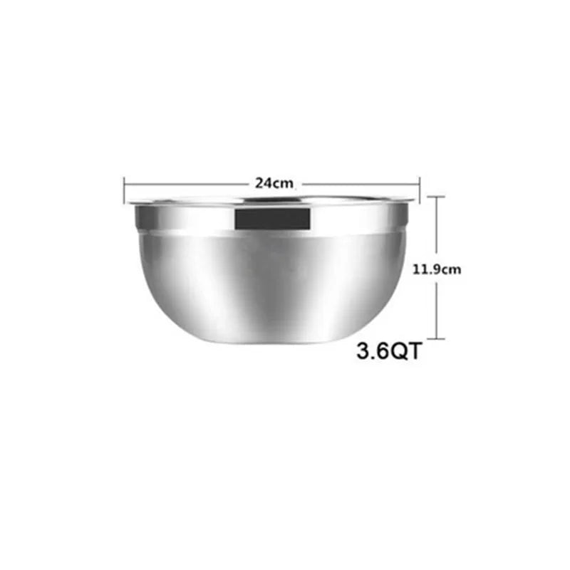 Walfos Stainless Steel Mixing Bowls Non Slip Nesting Whisking Bowls Set Mixing Bowls For Salad Vegetables Eggs Cooking Baking