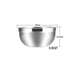 Walfos Stainless Steel Mixing Bowls Non Slip Nesting Whisking Bowls Set Mixing Bowls For Salad Vegetables Eggs Cooking Baking
