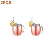 1-3pcs 550ml Hammered Copper Plated Moscow Mule Mug Beer Cup Coffee Cup Mug Copper Plated Canecas Mug Travel Mug Champagne Party