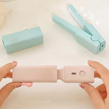 2 in 1 Mini Curling Flat Iron USB Electronic Splint Hair Curler Straightening Styling Tools Hair Curler