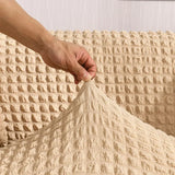 Sofa Cover for Living Room Thick Ruffled Seersucker Elastic L Shaped Corner Sofa Cover 1/2/3/4 Seater Cover for Sofa