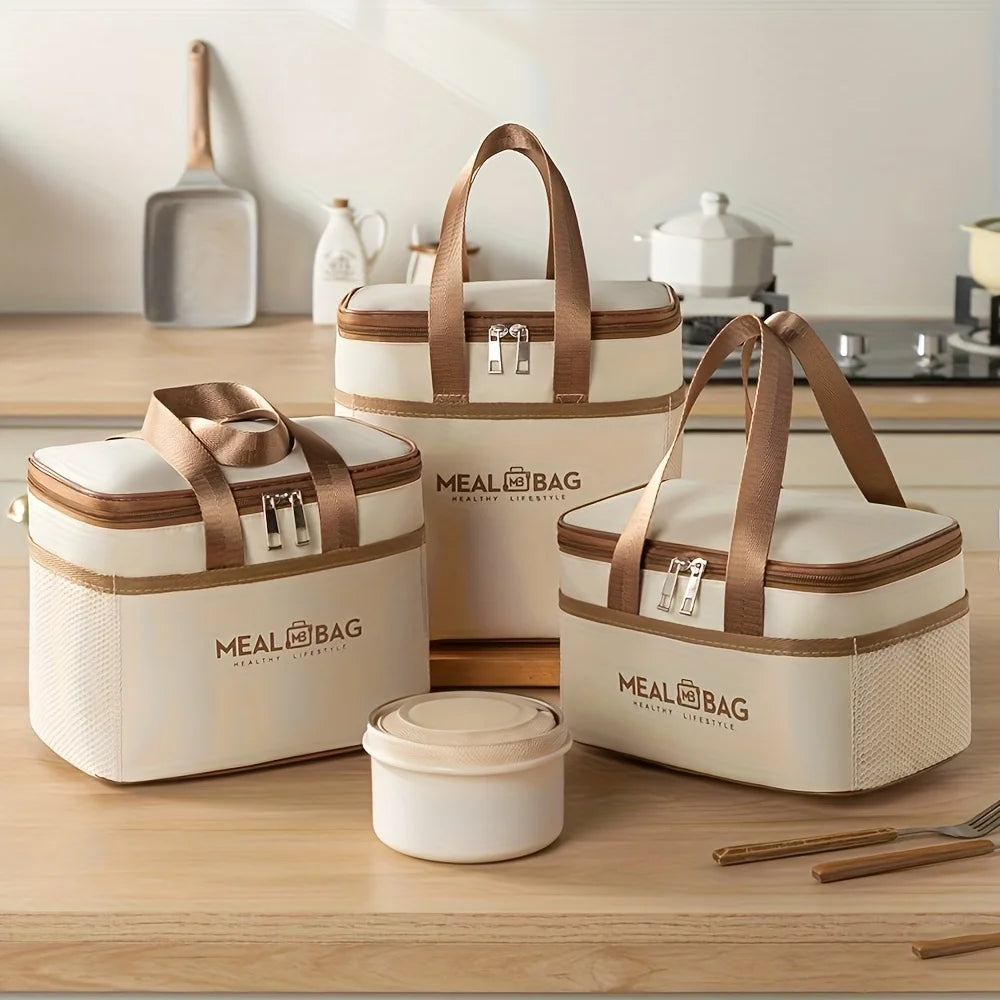 Thermal Insulation Lunch Bag  Food Storage Picnic Bags Tote Portable Cooler Box Bags Bento Handbag