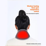 Neck Heating Pad USB Rechargeable Portable Heated Neck Wrap for Neck Hot Compress Electric Heating Neck Brace Soothe Relax