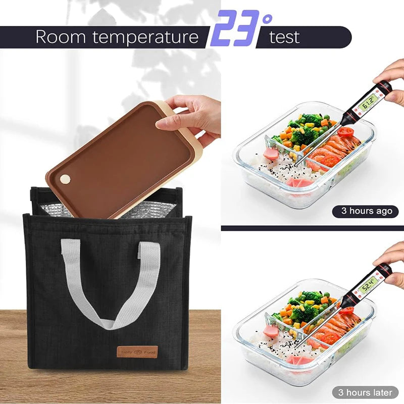 Lunch Bags for Women Men Reusable Insulated Lunch Box Portable Thermal Cooler Bag Waterproof Bento Box Bag Lunch Box Tote Bag