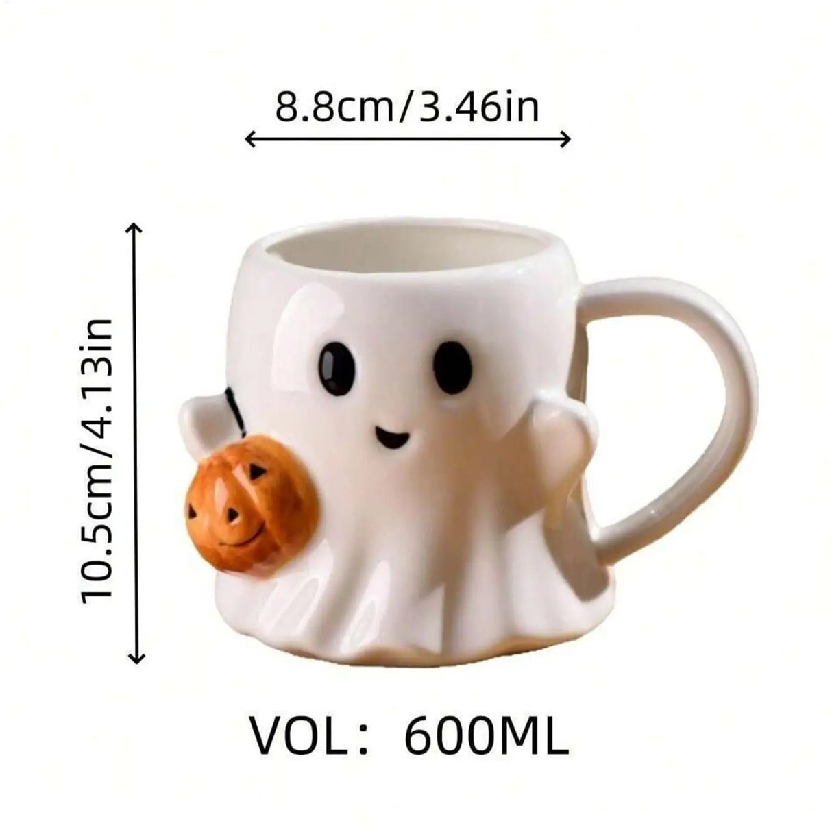 Cute Halloween Ghosts Ceramic Mugs Ceramic Drinking Glass with Handle Halloween Cup for Home Christmas Birthday Drinkware Gifts
