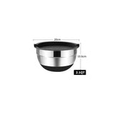 Mixing Bowls with Lids and Non-Slip Bases, Stainless Steel Mixing Bowls Set for Baking, Nesting Storage Bowls, JT227, 6 Pcs