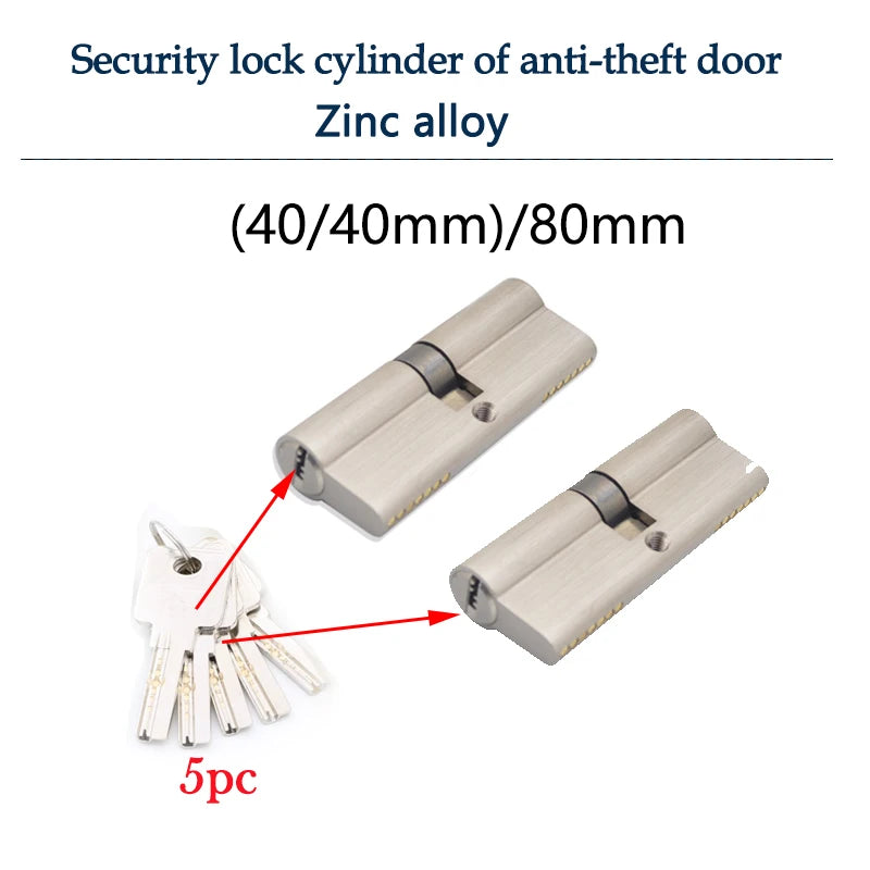 Smart lock door cylinder  locker cylinder door with master key Indoor entrance door lock 60mm 70mm 80mm me key Customize