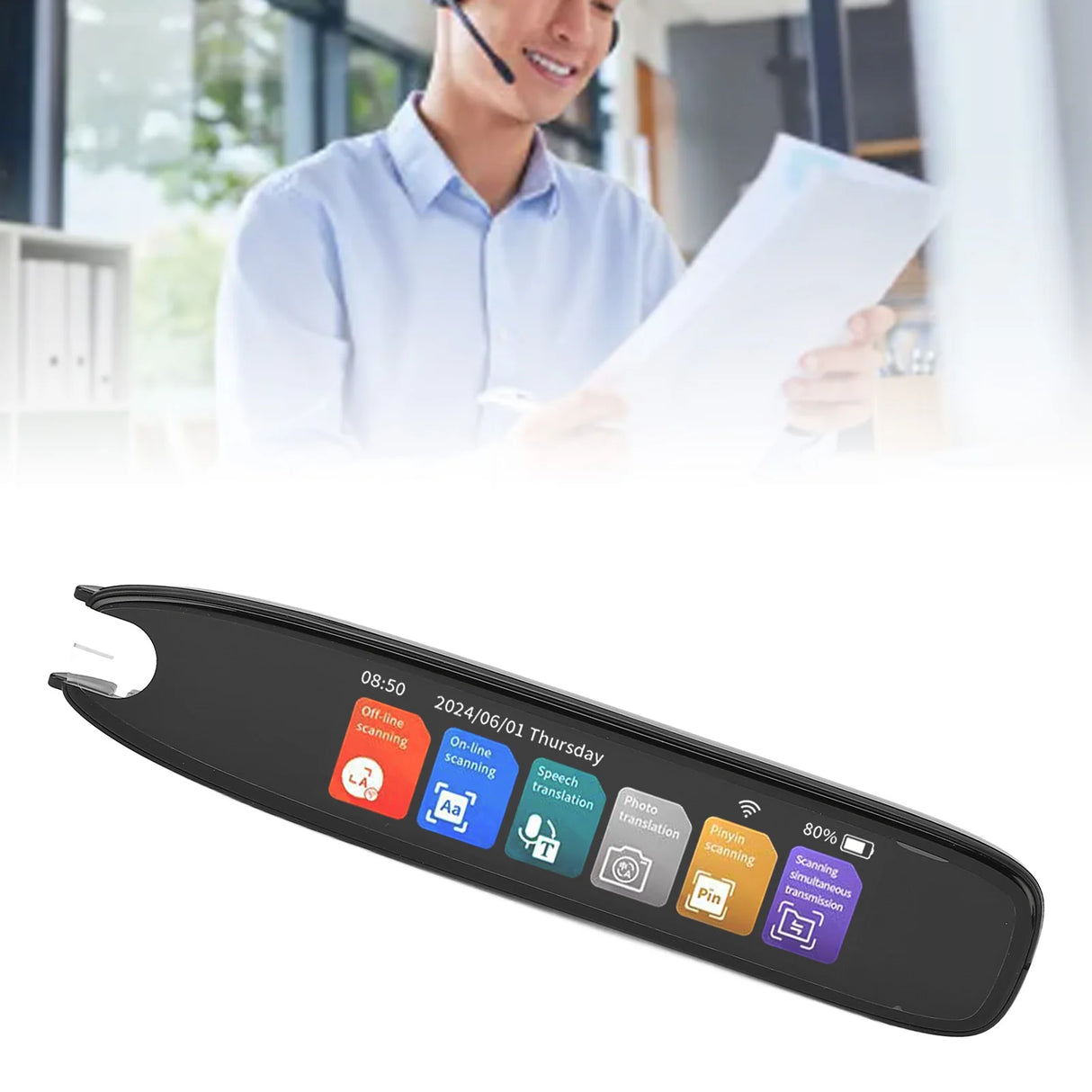 Digital Reader Pen Scan Reader Pen Language Translator Online 142 Languages Digital Smart Voice WiFi Scanning Translation Device