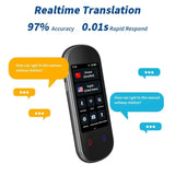 AI Smart Voice Translator 138 Languages Translate Portable Support WiFi Full 3D Touch Screen Photo Offline Recording Translation