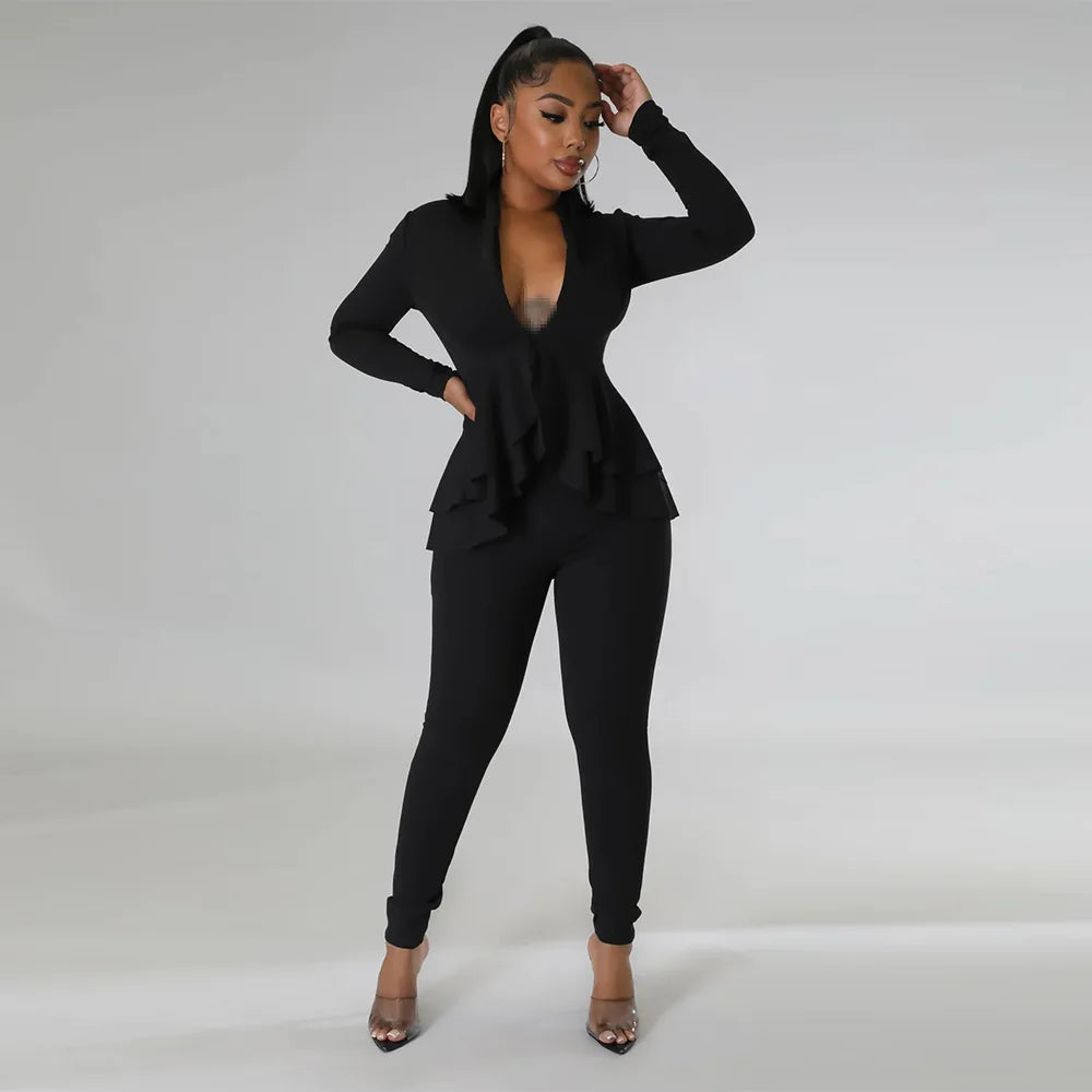 pants sets suits for women 2022 office outfits women suits lady set pants long sleeve  two piece outfit 2022 clothes for woman