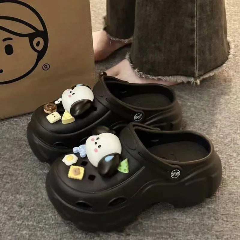 Women's Slippers 5CM High Platform Garden Fashion Clogs Shoes Women's Slippers Thick Bottom EVA Sandals Summer Girls Slippers