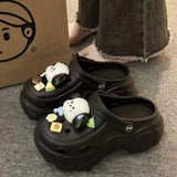Women's Slippers 5CM High Platform Garden Fashion Clogs Shoes Women's Slippers Thick Bottom EVA Sandals Summer Girls Slippers