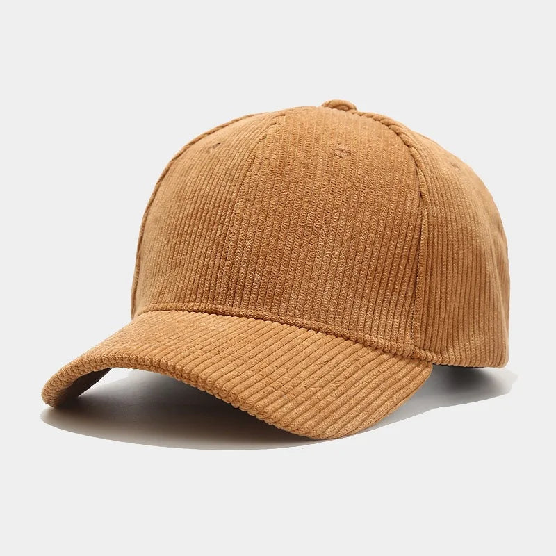 Autumn Corduroy Plain Baseball Cap for Men Women Daily Casual Outdoor Cricket Cap  Unisex Snapback   Casquette