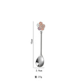 Creative 304 Stainless Steel Spoon Cherry Blossoms Spoon Coffee Dessert Spoon Christmas Gifts Tableware Decoration Tea Spoon
