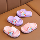 Summer Girls Slippers Children's Indoor Home Soft Bottom Cute Unicorn Baby Little Girl Sandal Slippers