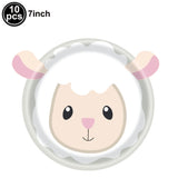 10pcs Farm Animals Party Paper Plates Cock Pig Cow Sheep Disposable Plates Kids Birthday Decor Cartoon Animals Dinnerware Plates