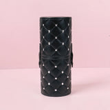 Black Large capacity multi-functional makeup brush storage container diamond square nail makeup tool storage pen holder