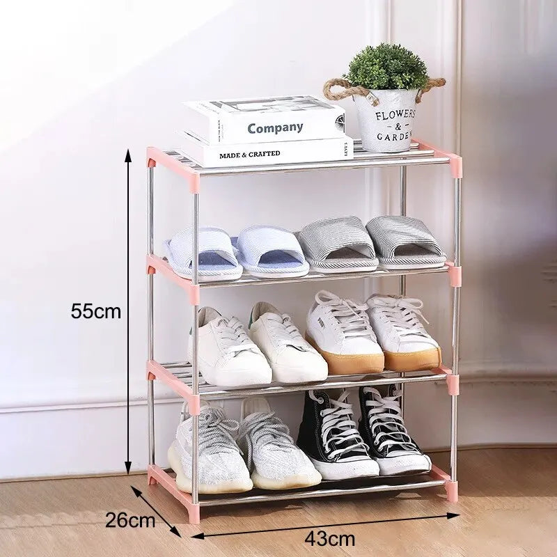 3/4 Shoe Rack Multi Layered And Space Saving Shoe Rack For Simple Household Storage And Storage Three And Four Layer Shoe Racks