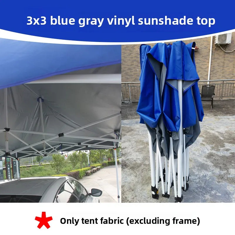 Thiened Four-Legged Umbrella Tent Top Cloth 3x3 Outdoor Sunade Waterproof Sun Protection Large Umbrella Canvas Stall