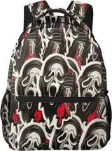 Horror Movie Backpack Adults School Bag Casual College Bag Travel Zipper Bookbag Hiking Daypack for Women Men