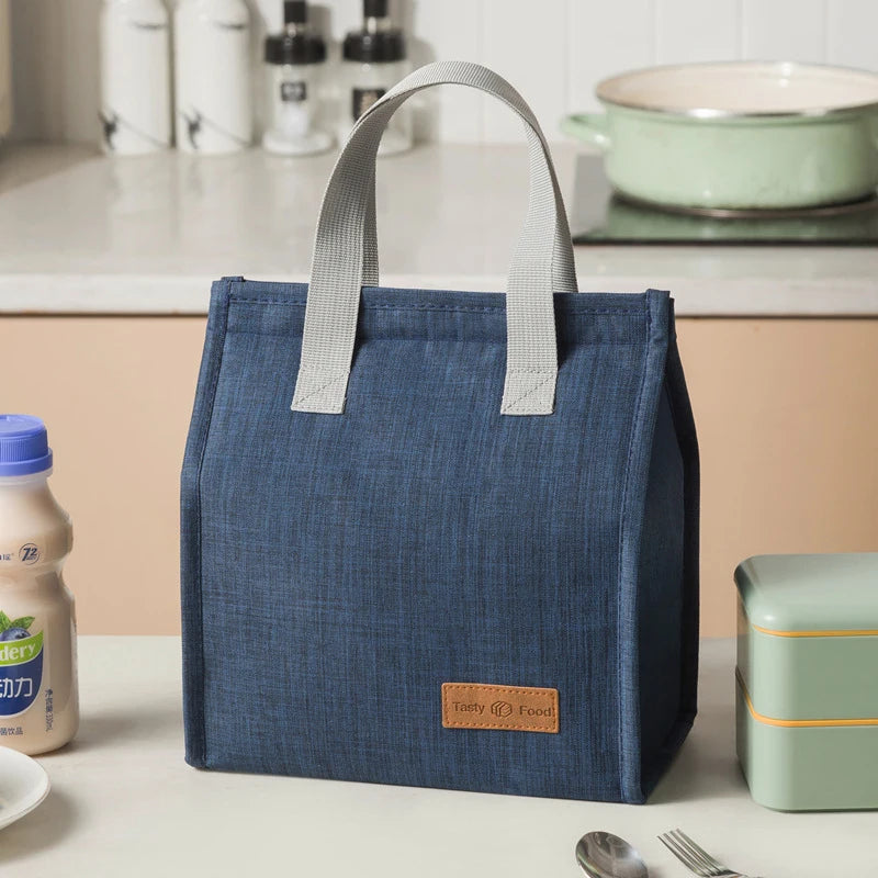 Lunch Bags for Women Men Reusable Insulated Lunch Box Portable Thermal Cooler Bag Waterproof Bento Box Bag Lunch Box Tote Bag