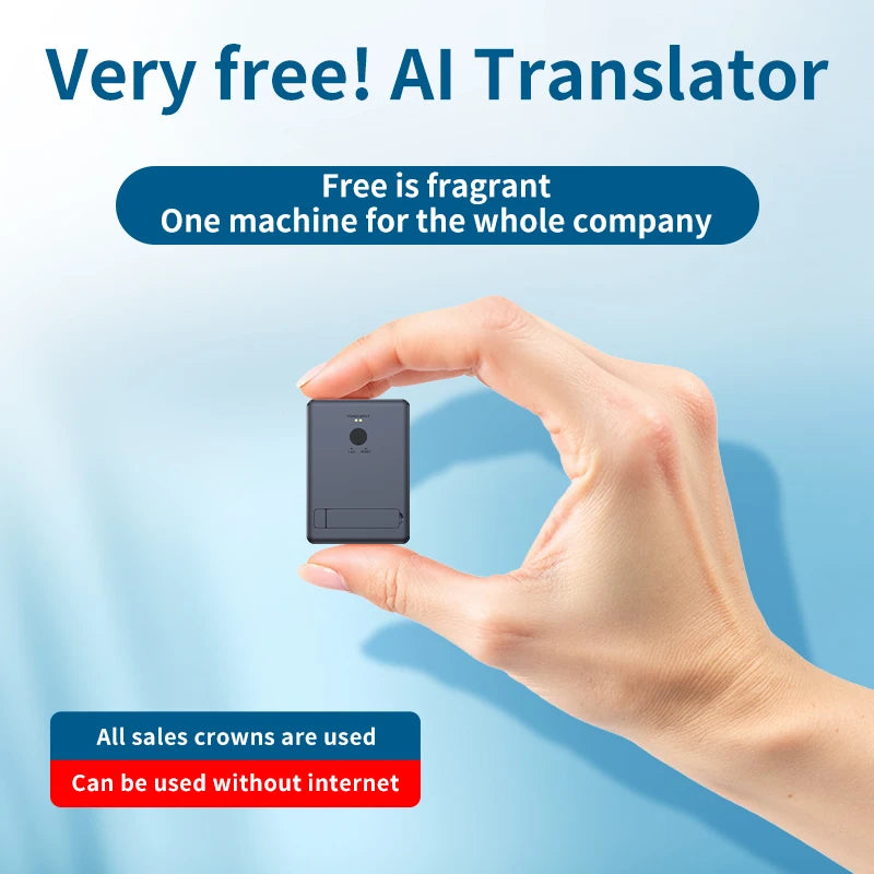 140+ Language Translator Device Ai Two Way Real Time Voice Instant Translator Magnetic Phone Stand Design for Travel