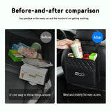 Car Back Seat Storage Bag  Hanging Bag Box Paper Towel Phone Storage Trash Can for Fiat 500 Car interior Accessories