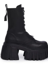Women's  Boots High Heel Thi Bot ort Boot Fur Lined Leather Upper round Toe Zipper Closure Comfortable Fall Wint...