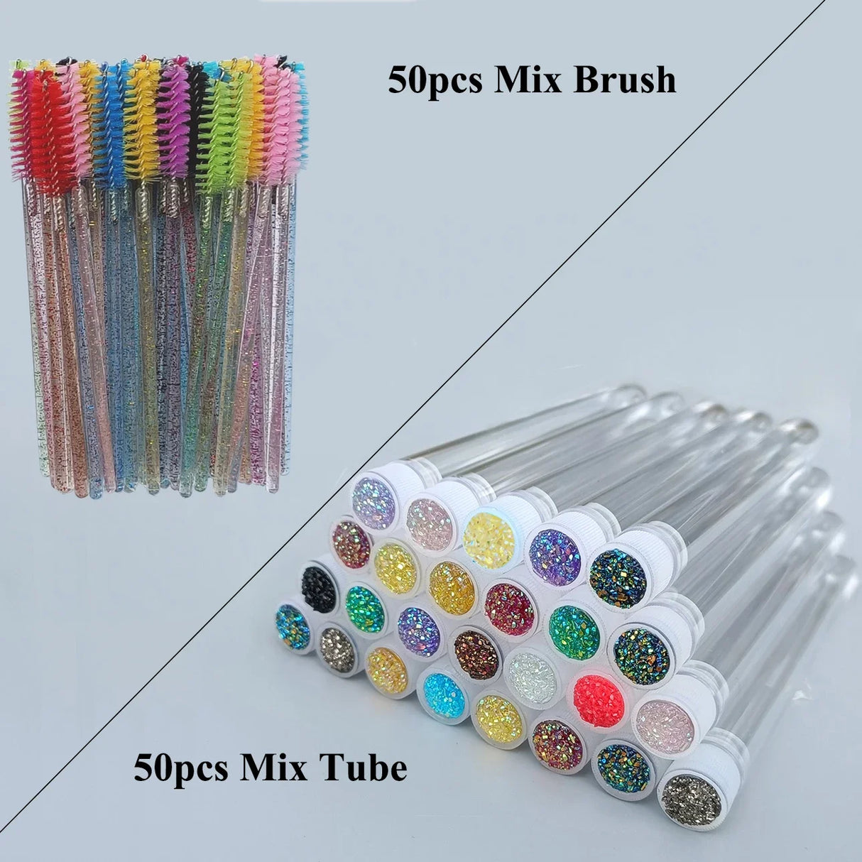 Reusable Eyelash Brush Tube Disposable Mascara Wands Replaceable Dust-proof Eye Lash Eyebrow Brush Tube for Eyelashes Extension