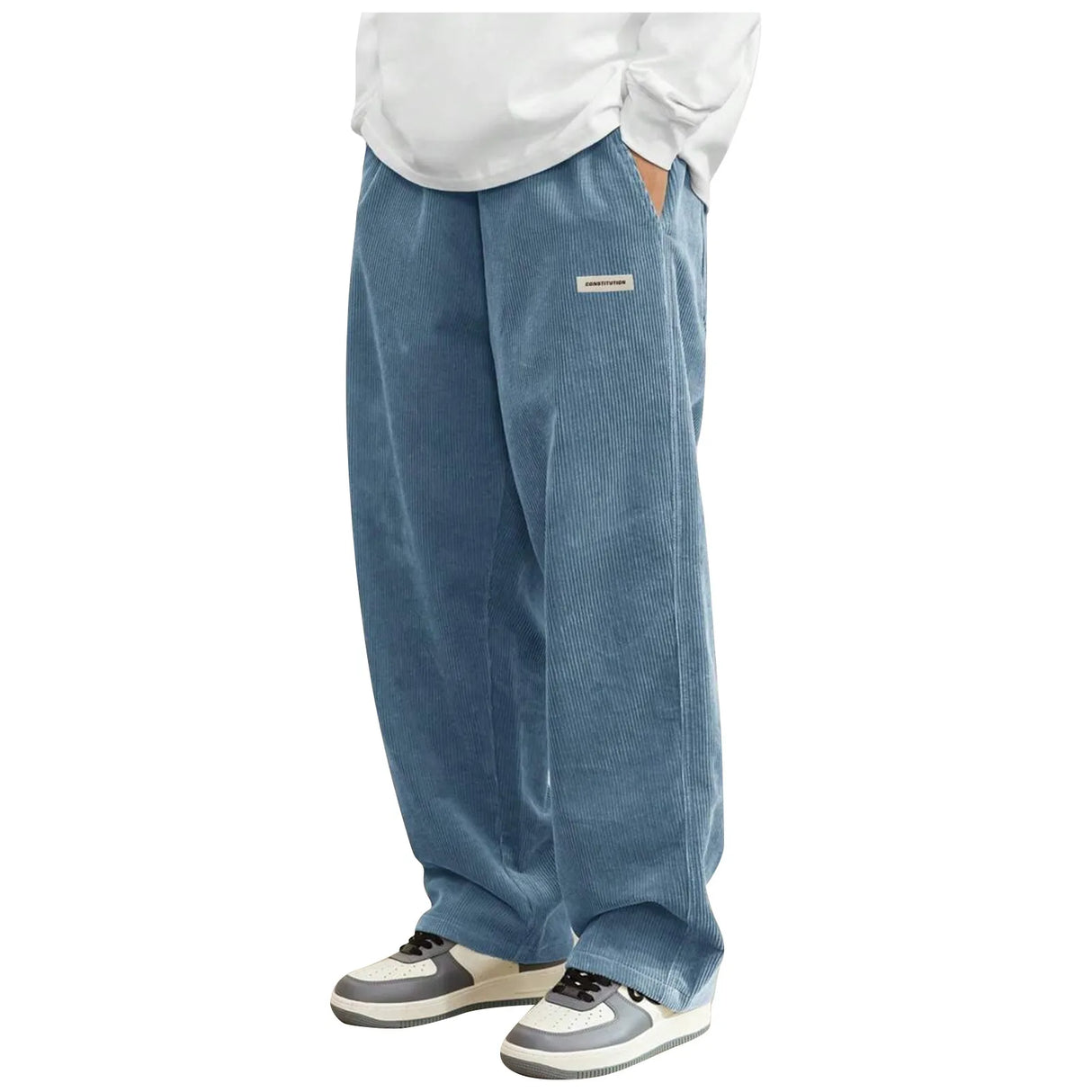 Corduroy Pants Men Clothing Sweatpants Loose-Fit Casual Pants Man Baggy Hosen Regular Length Trousers Men Cargo Pants Women