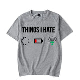 T Shirts for Men Vintage T-shirts Fashion Trend Men Camisas This I Hate Printed T-shirt Luminous Summer T-shirts Tops Camisetas
