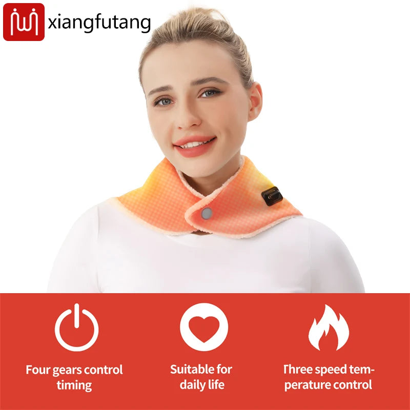 Heated Neck Brace Relief Pain Fatigue Sprain Warm Therapy Physiotherapy Dredge Meridians Joint Spondylosis Support Household
