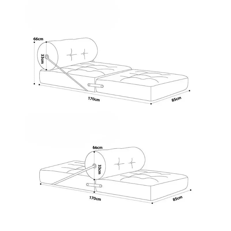 Cotton Cloth Wooden Frame Folding Living Room Sofa Bed Detachable Washable Creative Modern Luxury Sofas Bed Home Furniture