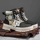 New Men's Winter Boots Outdoor Platform Boots 2023 Designer Men's Shoes Comfortable Desert Boots Street Style Motorcycle Boots