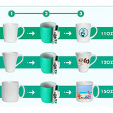 Mug Transfer Sublimation Silicone Mug Wrap Mug Mold 11OZ Cup Clamp Fixture- G2AB