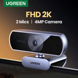 USB Webcam 2K HD Mini Webcam For Laptop Computer Web Camera Dual Microphones for Youtube Zoom Video Calling 30fps web cam