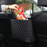 Universal Car Storage Organizer Bag Between Seats Hanger Storage Box Leather Trash Can Dustbin Phone Pocket Auto Accessories