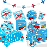 Fighter Plates Airplane Birthday Party Decor Plane Plates Blue Sky Plates Two Fly Paper Plates Napkins Party Supplies for Boys