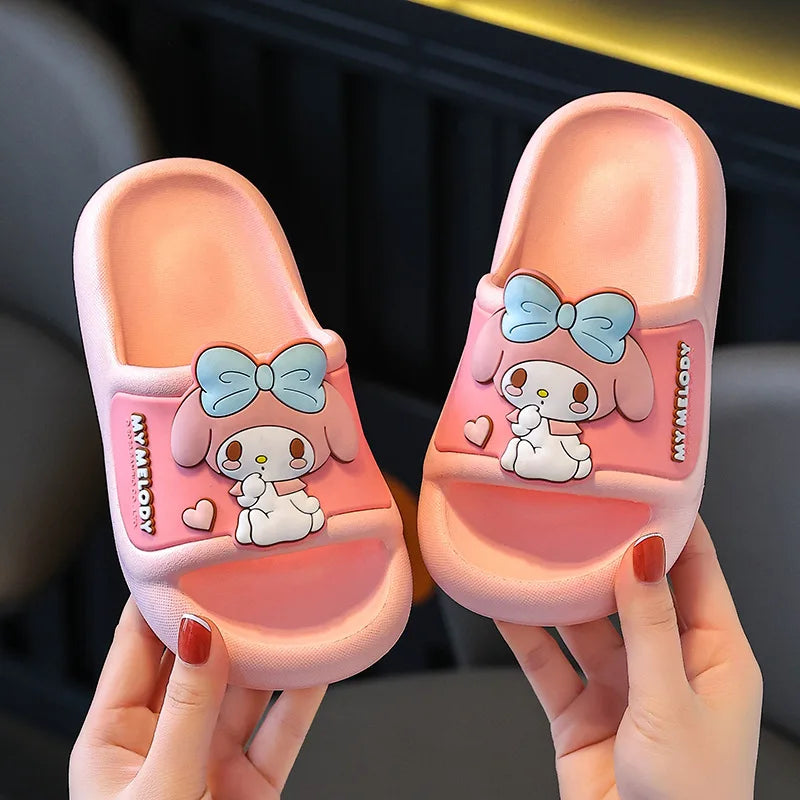 Girls' Slippers For Children's Summer 2025 New Indoor Home Anti Slip Medium And Large Children's Cool Slippers For Women