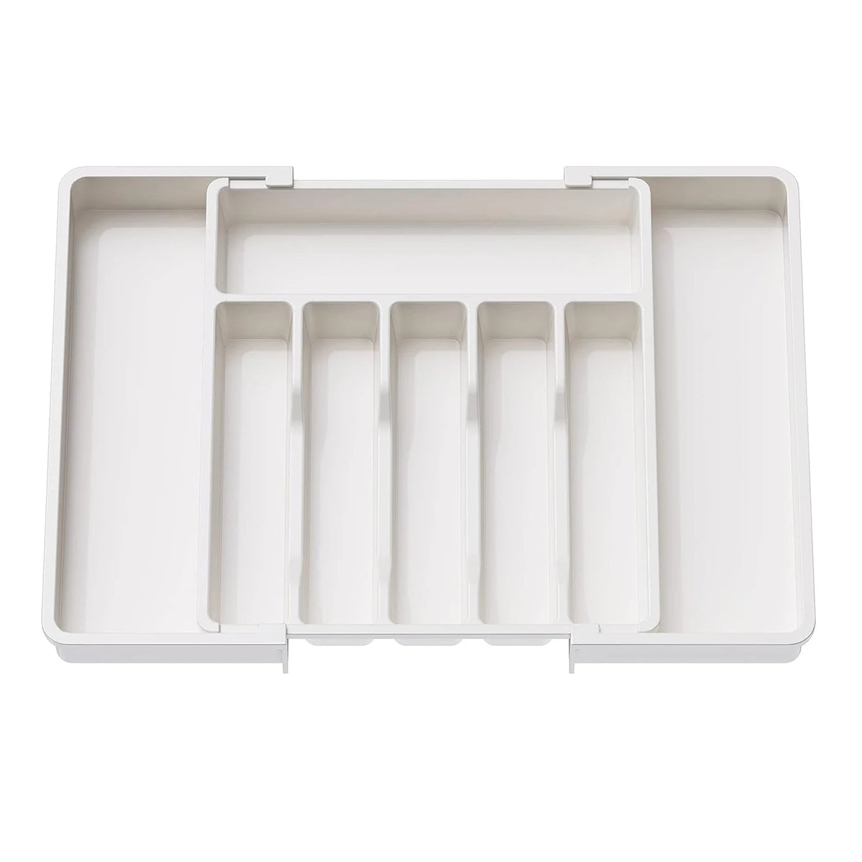 Adjustable Tableware Organizer - Upgradation Plastic Storage Tray with Dividers for Spoons, Forks & Knives Drawer Organizer