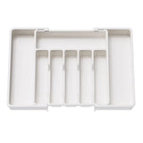 Adjustable Tableware Organizer - Upgradation Plastic Storage Tray with Dividers for Spoons, Forks & Knives Drawer Organizer