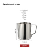 Stainless Steel Milk Frothing Pitcher Espresso Steam Coffee Barista Craft Latte Cappuccino Milk Cream Cup Frothing Jug Pitcher