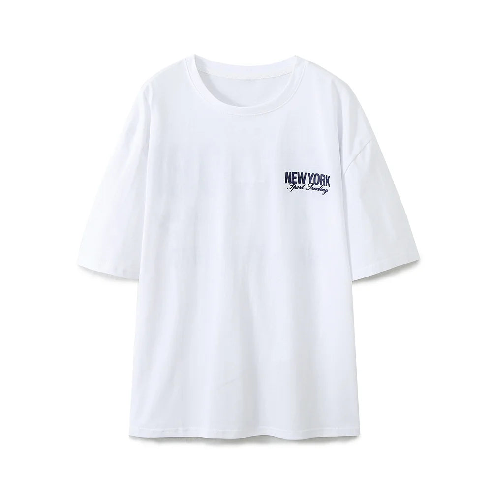 Women T-shirts Tops 2024 New in Cotton Women Summer O-neck Short Sleeve Tee Tops Female T-shirts