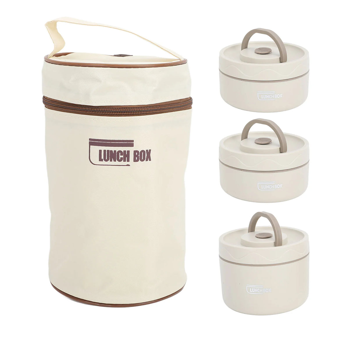 Thermal Lunch Box  304 Stainless Steel Multifunction Portable Insulated Lunch Container with Thermal Bag For School Student
